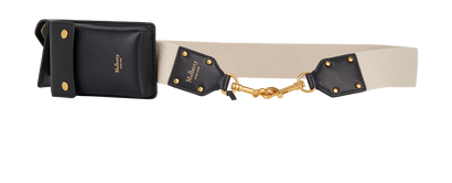 Mulberry Pocket Strap, &pound;180, Accessories, Beige/Black, Fabric/Leather, Front view